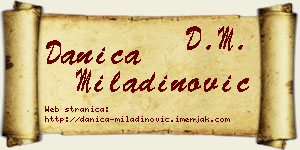 Danica Miladinović vizit kartica